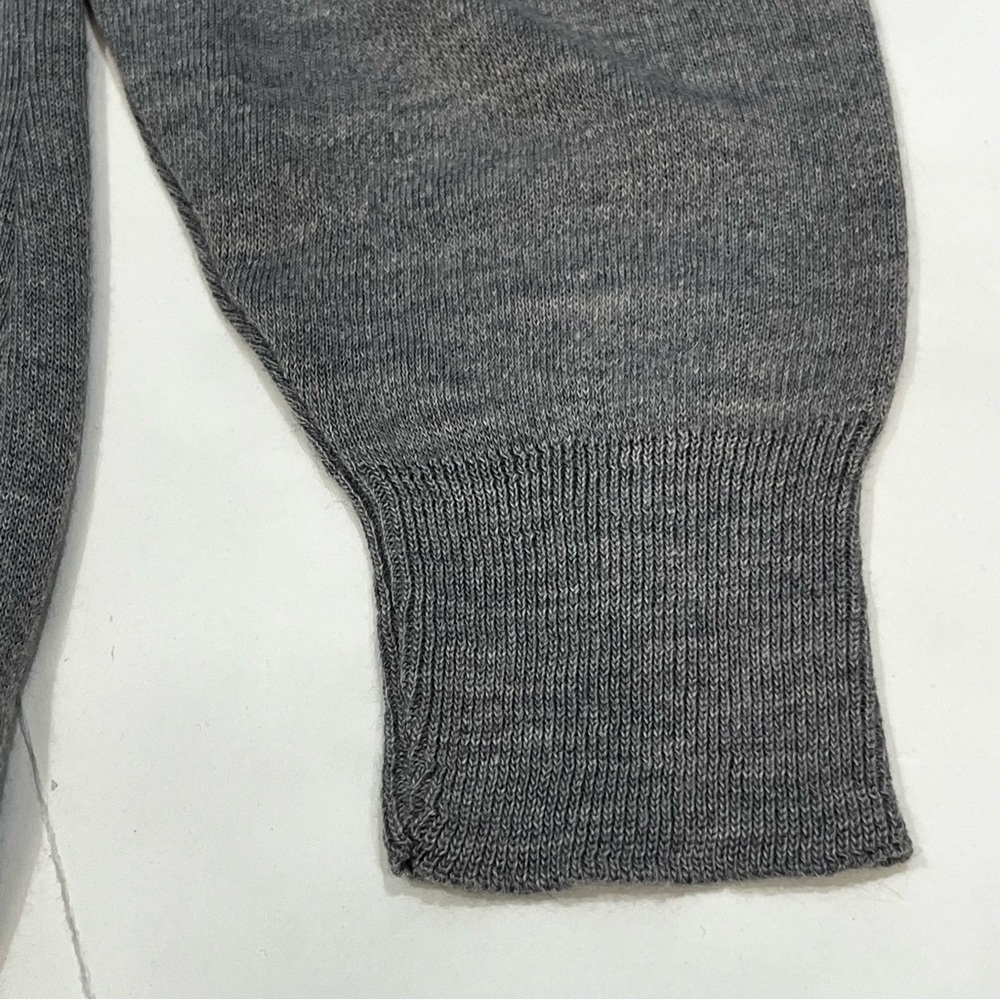 Vintage 80s Jantzen Acrylic Gray Pullover Sweater Men Large Pinhole Sleeve - Picture 5 of 16